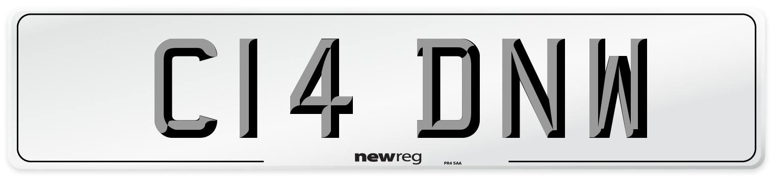 C14 DNW Number Plate from New Reg